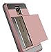 Note 3 Case, Anuck Protective Shell Galaxy Note 3 Wallet Case Card Pocket Shockproof Dual Layer Hybrid Rubber Bumper Case Cover with Card Slot Holder for Samsung Galaxy Note 3 - Rose Gold