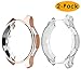 EZCO 2-Pack Case Compatible with Samsung Galaxy Watch 42mm, Soft TPU Plated Case Protector Bumper Shell for Galaxy Smart Watch 42mm SM-R800