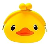 Gilroy Kawaii Cartoon Animal Silicone Jelly Coin Purse Mini Wallet (Duck )