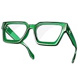 VISOONE Blue Light Blocking Glasses Rectangle Chic