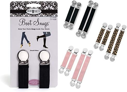 Boot Clips, Boot Straps -- Boot Snugs Pant Clips For Smooth Jeans In Boots (Black) (608641999860)