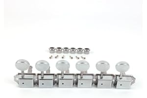 Demusea MAG-304 Guitar Machine Head 6 piece in line right hand deluxe Vintage style 1:15 Sealed string tuners tuning machine heads tuner key pegs for electric guitars