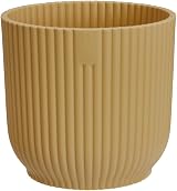 elho Vibes Fold Round Mini Plant Pot 11.1 cm Yellow Recycled Plastic view 2