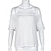 Sunward(TM) Women Off Shoulder Short Sleeve Casual Shirt (Small, White)