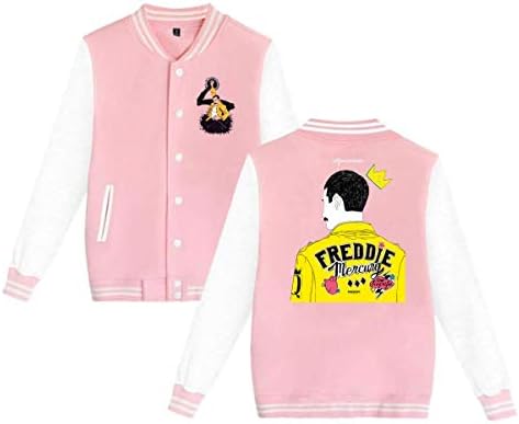 Nice Liza Freddie Mercury Men's Velvet Warm Baseball Jacket Black