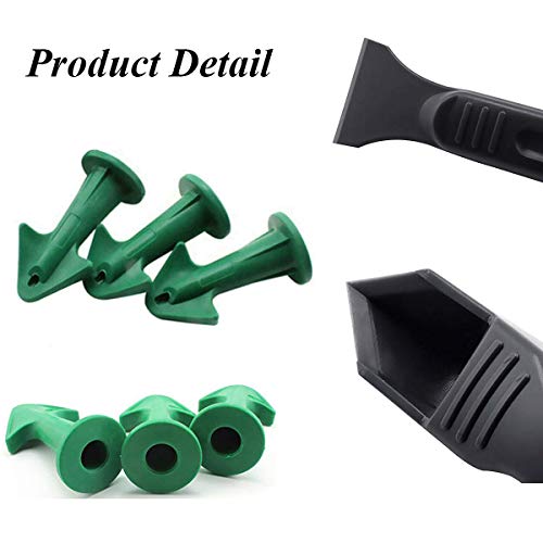 Caulk Nozzle and Scraper Set, Silicone Caulking Finisher (3 Different Radius)