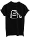 BLACKOO Teen Girl Funny T Shirts Women Cute Tops Junior Graphic Tee Black Large