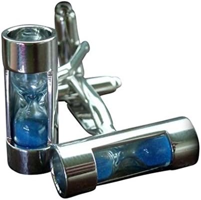 Utoy Sand Timer Hourglass Cufflinks Electroplate White Steel Hourglass French Shirt Men/Women Cufflinks
