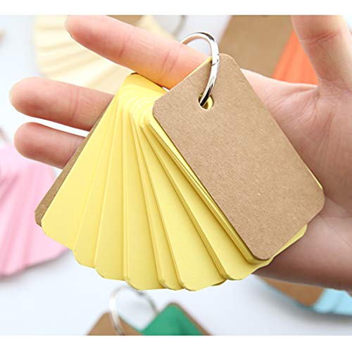 600 Sheets Blank Flash Cards, 12 Pack Colored Flashcards Index Cards