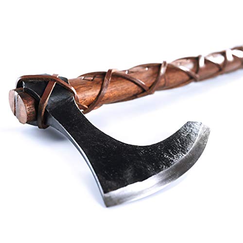 Norse Tradesman One-Handed 24" Viking Battle Axe w/Hand-Engraved Runes | The Skeggøx - Thumbnail 2