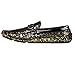 Amali Monty, Metallic Splatter Driving Loafers - Slip On Moccasins for Men - Dress & Casual Shoes