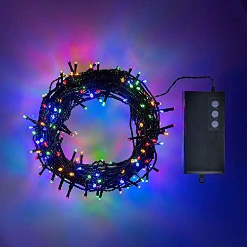 SHATCHI 50 Multicolour LEDs Battery Operated Fairy Lights Waterproof Indoor/Outdoor 8 Changing Modes Timer Christmas Wedding Party Birthday Decorations