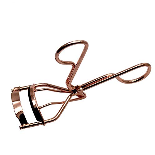 Beauty Plus - Eyelash Curler, Applicator, Available in 17 Models,Stainless Steel with Silicone Pad, for Perfect Curling and Applications, Professional Eyelash Curlers (Rose Gold)