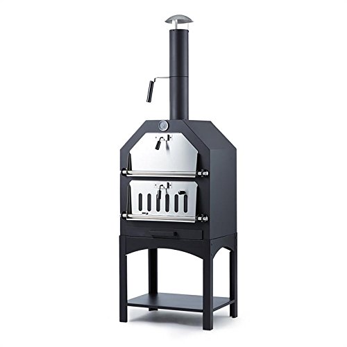 Klarstein Pizzaiolo • Forno per Pizza • Griglia • Griglia a Legna e Carbone  • Affumicatore