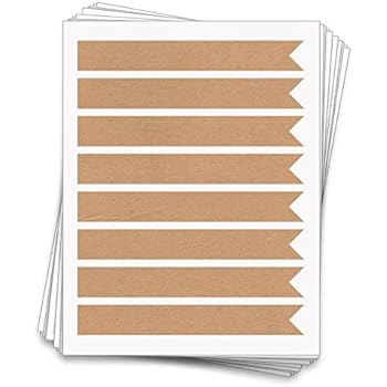 Amazon.com : 40 Printable Long Flag Labels, 7.5