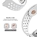 UMTELE For Fitbit Ionic Band, Two-toned Perforated Replacement Strap Breathable Accessory Wristband with Quick Lock&Release Buckle for Fitbit Ionic Smart Watch, Large, Silver/White