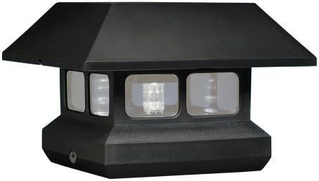 McFarland Cascade Terratec Luminous Plastic Solar Post Cap, Black, Fits 4x4-Inch Post by McFarland Cascade