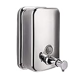 TBAO 800ml-29oZ Large Copper Push Button ，Classic Series Surface-Mounted Stainless Steel Manual Wall-Mount Soap Dispenser for Bathroom Kitchen Marketplace Hotel Restaurant (800ml)