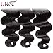 UNice Hair Malaysian Body Wave 3 Bundles, 100% Unprocessed Virgin Human Hair Weave Extensions, Natural Color 95-100g/pc (8 10 12 inches)