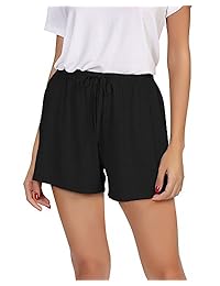 Pantalones cortos de pijama con cordón de bambú para dama