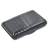 EDUE Aluminum Shell RFID Blocking Credit Card Cash Holder Case, Black
