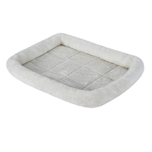 QIAOQI Dog Bed Pet Crates Padded Bolster,Soft Dogs & Cats Kennel and