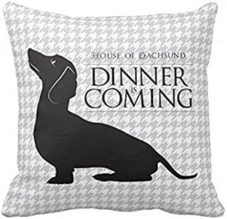 Christmas Rabbit Custom House Dachshund Dinner is Coming Anatomy Of A Dachshund Square Two Sides Pritning Pillow Cover Bedding Set Home Product