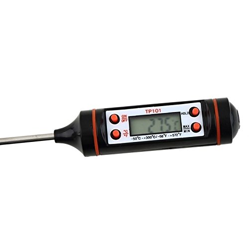 Easyflower Novel and Unique Household Kitchen Electronic Food Thermometer Liquid Temperature (Color : Black)