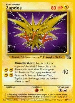 Amazon Com Pokemon Zapdos 30 Fossil Toys Games