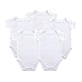 Luvable Friends 5-Pack White Bodysuits