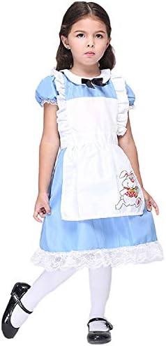 Girls Alice in Wonderland Fancy Dress Party Rabbit School Halloween Costume