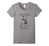 Womens Best Cutest Panda Ever Just A Girl Cute Gift T-Shirt Small Slate