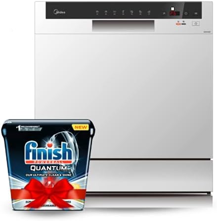 midea wqp83802f silver color 8 place portable dishwasher