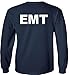 Fair Game EMT Long Sleeve Shirt Emergency Medical Technician-Navy-Large