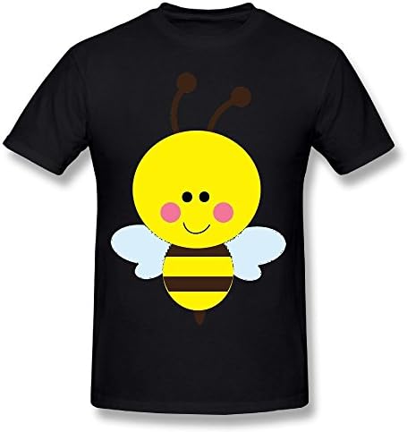 WHXNA Men's Bumble Bee Baseball T-shirt Tee L Black