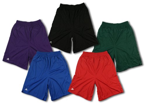 ADIDAS ATHLETIC COACHES SHORTS, DOUBLE LAYERED
