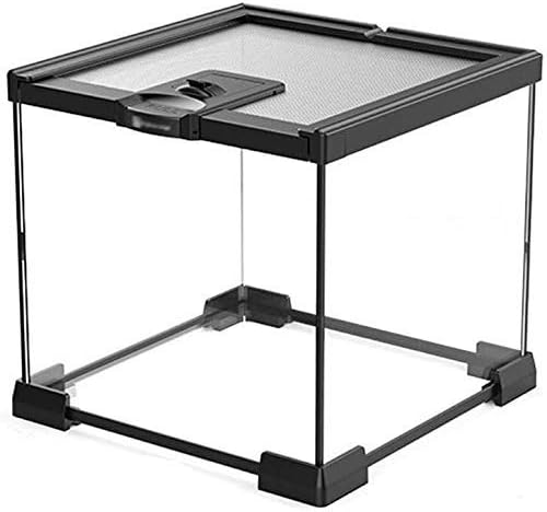 魚の水槽の装飾透明な爬虫類箱爬虫類休憩ペットテラリウムビバリウム 給餌飼育水槽