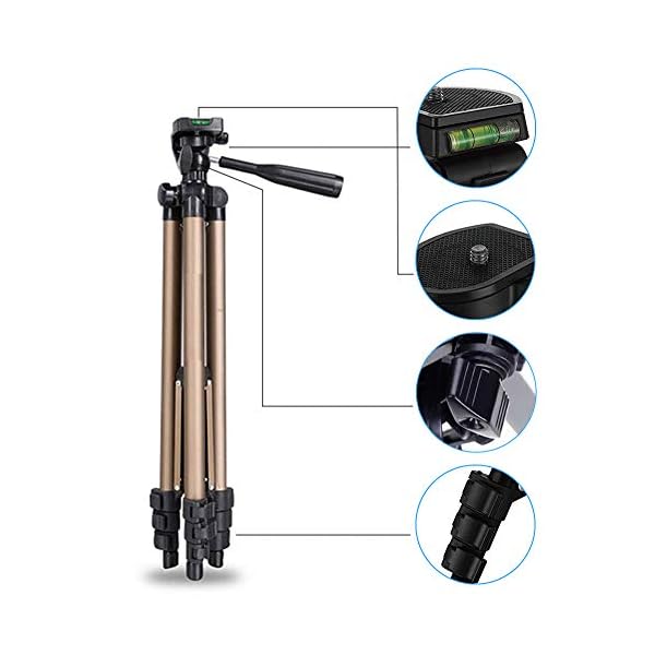 Smartphone Stativ, Kamera Stativ, Tablet Stativ Halterung, 3-in-1 mit Handy Halterung und Bluetooth Fernbedienung für… – Bild 5