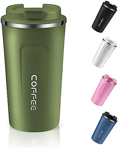 Dycietx Travel Mug with Leakproof Lid Reusable Insulated Coffee Cup for Hot  & Cold Drinks/Tea Portable Stainless Steel Thermal Takeaway Travel Coffee  Mug for Car/Outdoor/Picnic/Office/School(Green) price in Egypt | Amazon  Egypt |