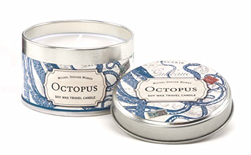 Michel Design Works Soy Wax Candle, Travel Tin Size, Octopus