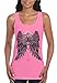 Shop4Ever Angel Wings Heart Keyhole Women's Tank Top Fashion Tank Tops