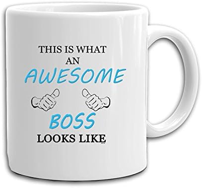 Awesome Boss Funny Printed Mug Coaster dad Boyfriend Uncle Manager Mens Gift Set
