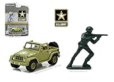 Greenlight 1: 64 U.S. Army - 2016 Jeep Wrangler with Plastic Soldier Diecast Vehicle