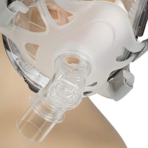 Denshine Adjustable Full Face Mask with Headgear for Sleep (M (90~100mm)) - Thumbnail 6