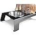 PetFusion Elevated Pet Feeder in Premium Anodized Aluminum (Short 4