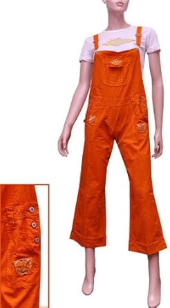 orange dungarees womens
