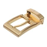 1 1/4 Inch (34 mm) Nickel Free Brass or Gold Clamp Belt Buckle