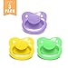 Littleforbig Adult Sized Pacifier Dummy for Adult Baby ABDL BigShield Three Paci Pack-LightPurple, Yellow, MintGreen