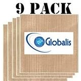 Superior 9 Pack Super Non-stick, Dupont Teflon Re-usable Food Dehydrator Sheets for Excalibur 2500, 2900, 3500, 3900 or 3926t. Sheet Measures 14” X 14” Fits Excalibur 5 and 9 Trays.