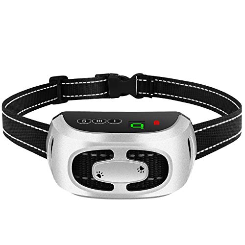 OMORC Bark Collar, 9 Adjustable Sensitivity Dog Bark Collar 3 Anti Modes Beep, Vibration and Harmless Shock, USB Rechargeable 100% Water-Resistant No Bark Collar